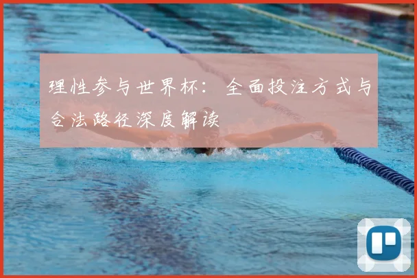 理性参与世界杯：全面投注方式与合法路径深度解读